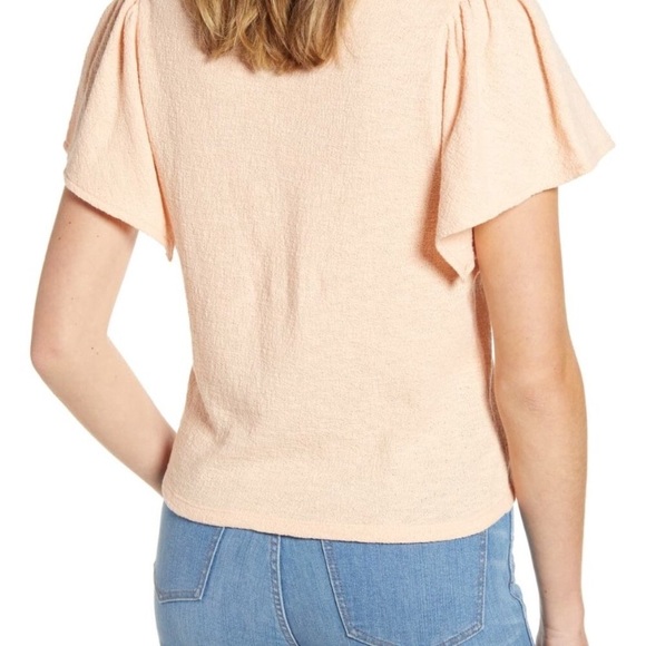 Madewell Texture Thread Flutter Sleeve Top - Picture 8 of 16